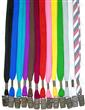 LY-402-BC 3/8" Cotton Plain Color Lanyards with Badge Clips